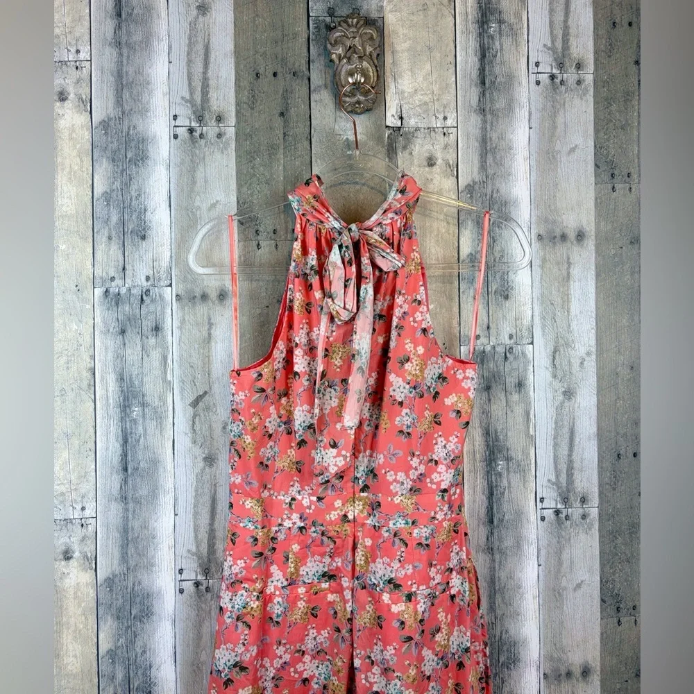 J. Crew Liberty of London Josephine Floral Print Jumpsuit in Peach Floral Size 4